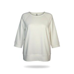 SPANX Dolman 3/4 Sleeve Tunic Sweatshirt White Size XS